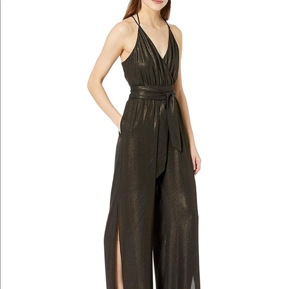 BCBG Metallic Bronze Jumpsuit - Picture 3 of 7